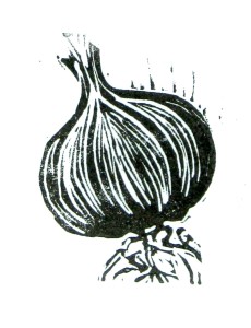 block print - garlic